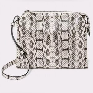 A new day - black and white snake skin Crossbody